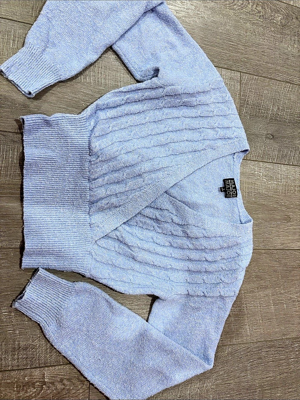 Faded Glory Women's Ribbed Sweater in Blue